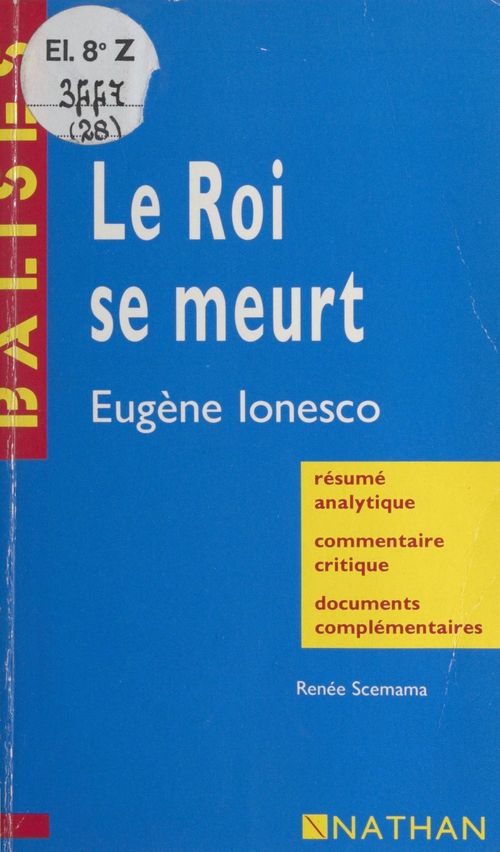 ebook cover of Le roi se meurt, by Renee Scemama