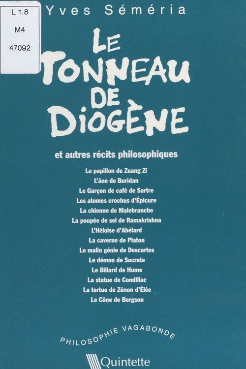 Couverture ebook de Le tonneau de Diogène et autres récits philosophiques, de Yves Semeria
