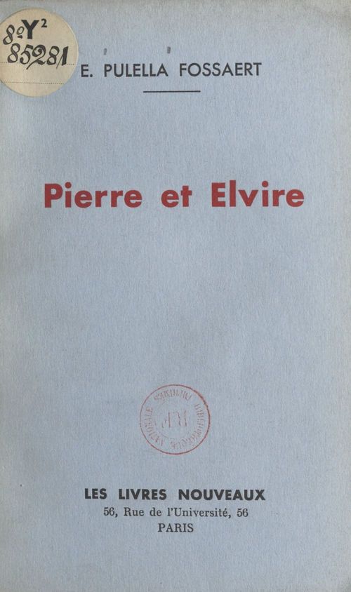 ebook cover of Pierre et Elvire, by E. Pulella Fossaert