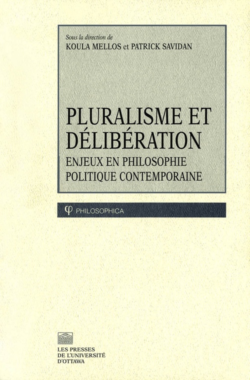 Couverture ebook de Pluralisme et délibération, de