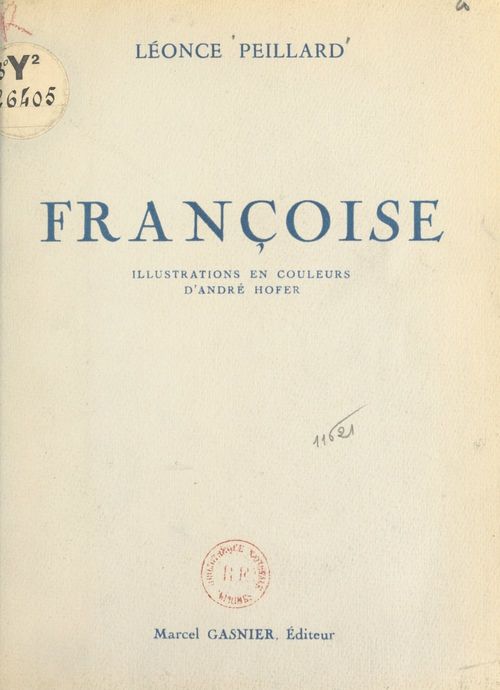 ebook cover of Françoise, by Leonce Peillard