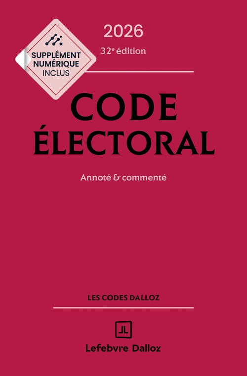 ebook cover of Code électoral 2026 32ed - Annoté et commenté, by Collectif