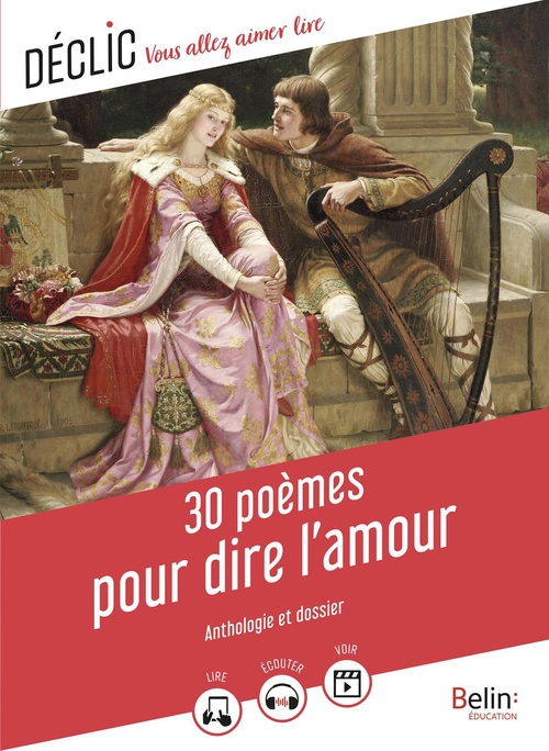 Couverture ebook de 30 poèmes pour dire l'amour, de Collectif