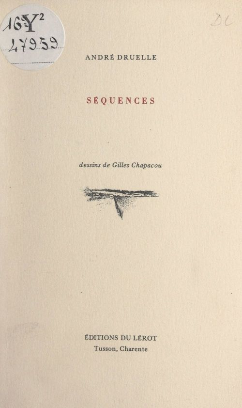 Couverture ebook de Séquences, de Andre Druelle