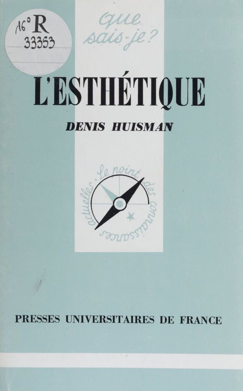 Couverture ebook de L'Esthétique, de Denis Huisman