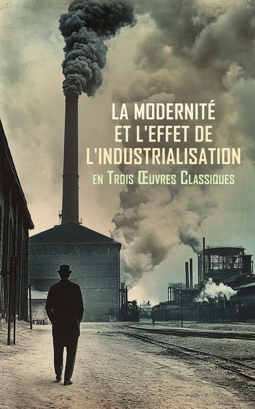 Couverture ebook de La Modernité et l'Effet de l'Industrialisation en Trois OEuvres Classiques, de Emile Zola, Claude-Henri De Saint-Simon, Emile Verhaeren