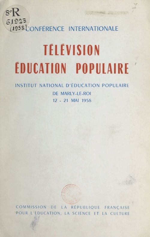 ebook cover of Conférence internationale "Télévision, éducation populaire", by Etienne Lalou, Jean Thomas, Yves Brunsvick