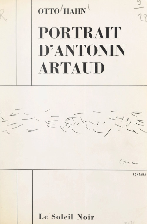 Couverture ebook de Portrait d'Antonin Artaud, de Otto Hahn
