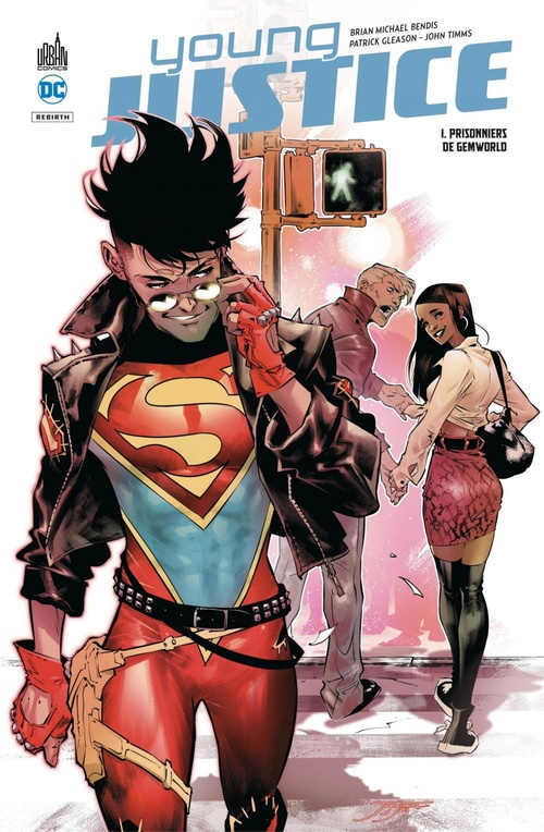 ebook cover of Young Justice - Tome 1 - Prisonniers de Gemworld, by Brian Michael Bendis, John Timms, Patrick Gleason