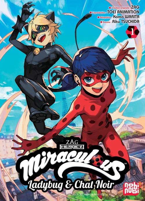 Couverture ebook de Miraculous T01, de Riku Tsuchida