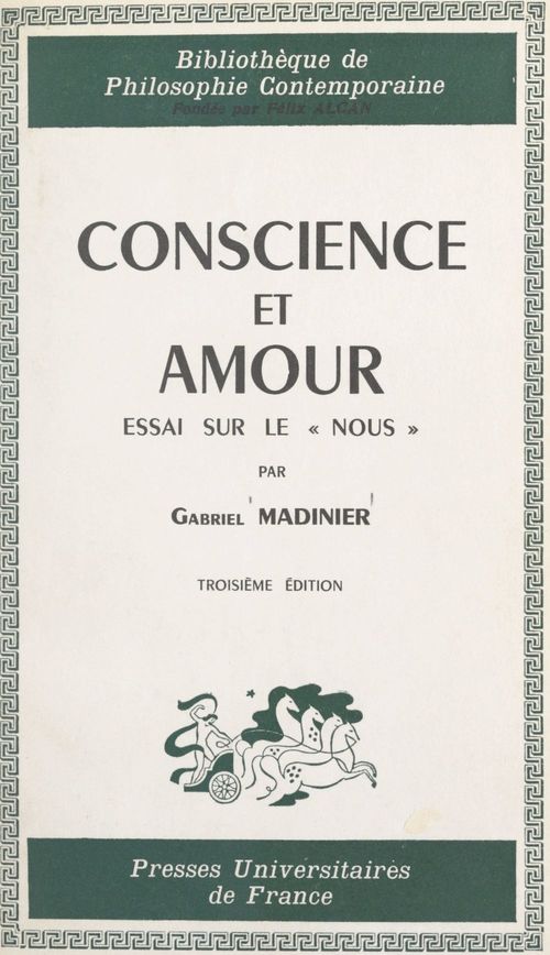 ebook cover of Conscience et amour, by Gabriel Madinier