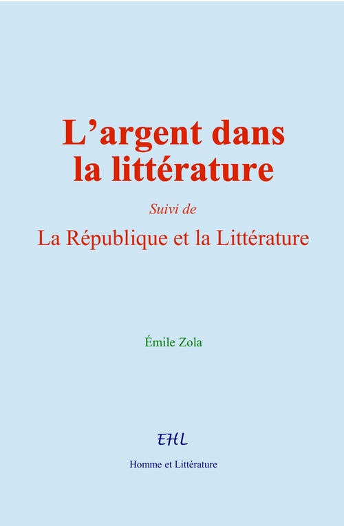 ebook cover of L´argent dans la littérature, by Emile Zola