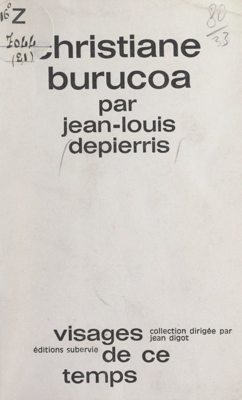 Couverture ebook de Christiane Burucoa, de Jean-Louis Depierris