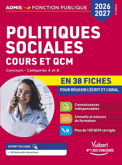 Couverture ebook de Politiques sociales en 38 fiches 2026-2027 - Cours, actualité et QCM, de Rémi Pérès
