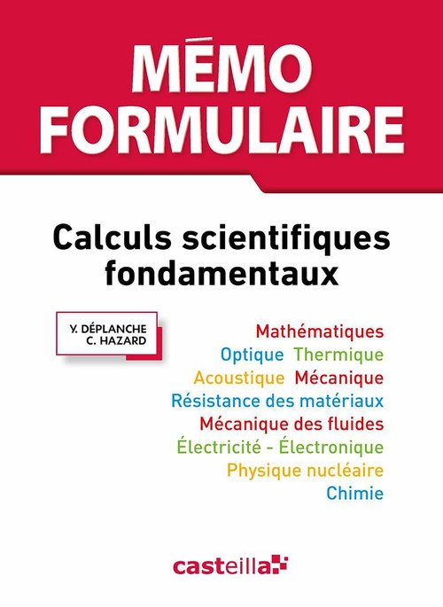 Couverture ebook de MEMO FORMULAIRE, de Yves Deplanche, Claude Hazard