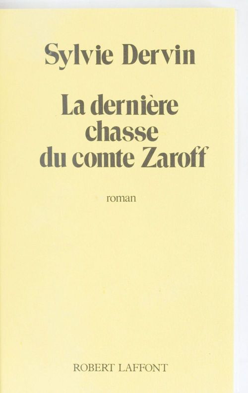 Couverture ebook de La Dernière Chasse du comte Zaroff, de Sylvie Dervin