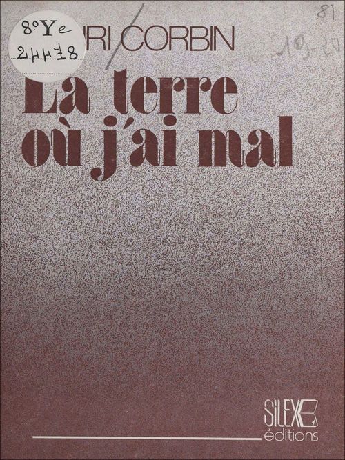 Couverture ebook de La terre où j'ai mal, de Henri Corbin