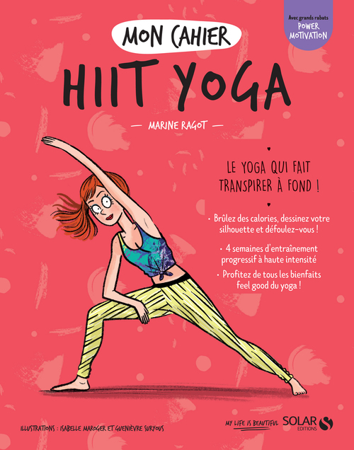 ebook cover of Mon cahier HIIT yoga, by Isabelle Maroger, Marine Ragot, Guenièvre Suryous