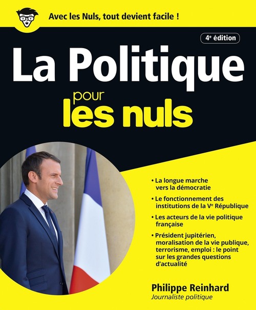 Couverture ebook de Politique Pour les Nuls, 4e édition, de Philippe Reinhard