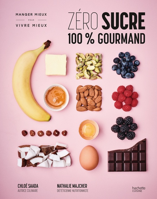 Couverture ebook de Zéro sucre 100% gourmand, de Nathalie Majcher, Chloé Saada