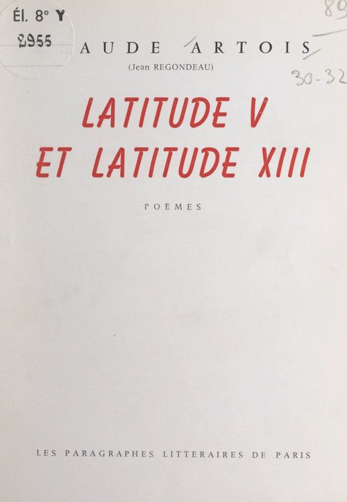 ebook cover of Latitude V et latitude XIII, by Claude Artois, Jean Regondeau