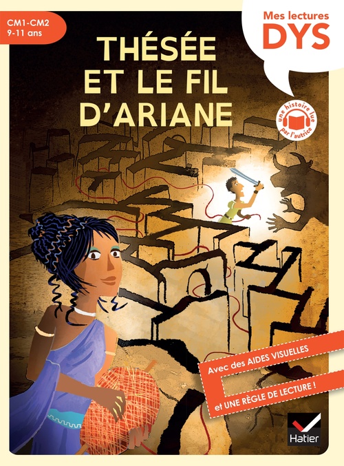 Couverture ebook de Thésée et le fil d'Ariane adapté, de Hélène Kérillis