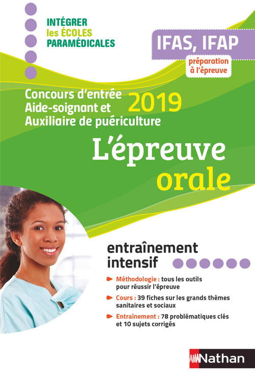 Couverture ebook de Concours AS/AP - L'épreuve orale - 2019, de Collectif