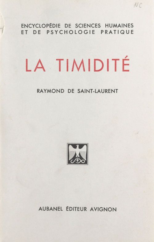 Couverture ebook de La timidité, de Raymond De Saint-Laurent