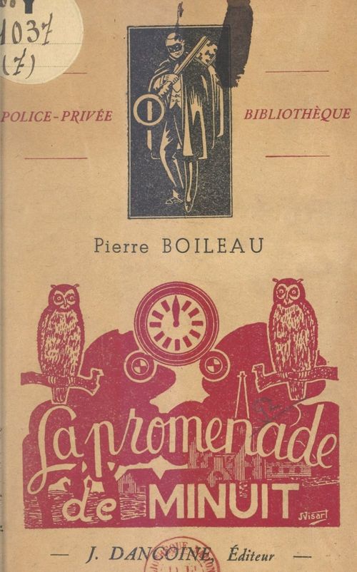 Couverture ebook de La promenade de minuit : André Brunel, policier, de Pierre Boileau