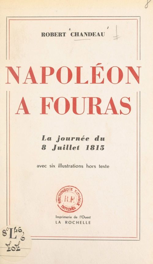 ebook cover of Napoléon à Fouras, by Robert Chandeau