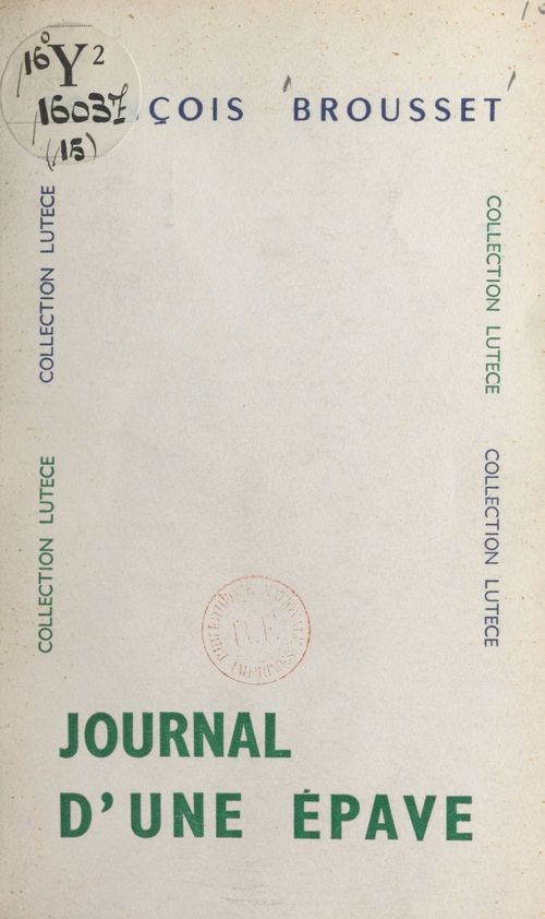 Couverture ebook de Journal d'une épave, de Francois Brousset