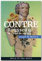 ebook cover of Contre Rousseau, by Joseph de Maistre