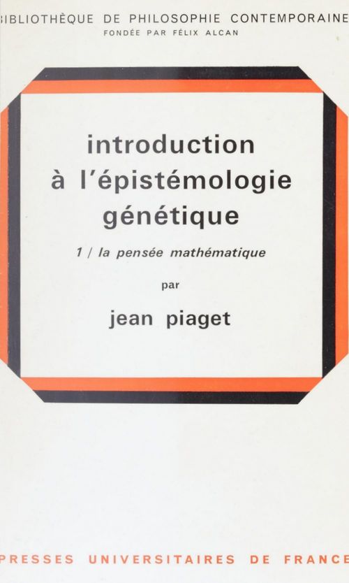 ebook cover of Introduction à l'épistémologie génétique (1), by Jean Piaget