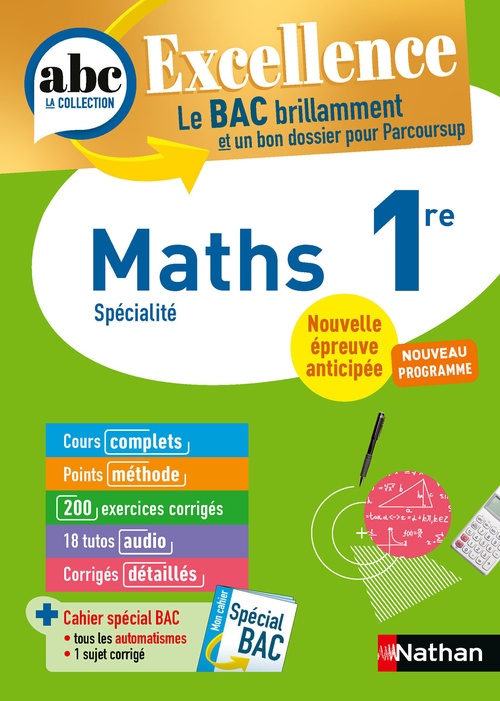 ebook cover of ABC Excellence Maths 1re, by Gérard Chassard, Christian Lixi