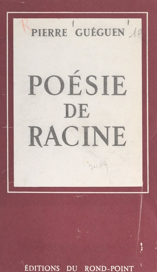 Couverture ebook de Poésie de Racine, de Pierre Guéguen