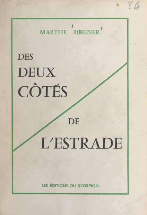 ebook cover of Des deux côtés de l'estrade, by Marthe Boegner