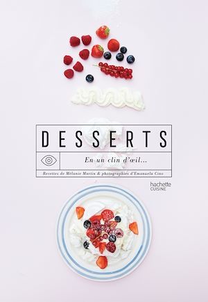 Couverture ebook de Desserts en un clin d'oeil, de Mélanie Martin