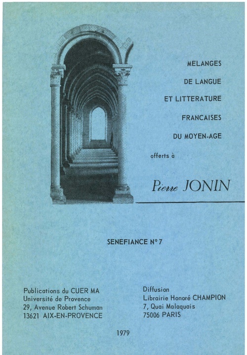 ebook cover of Mélanges de langue et littérature françaises du Moyen Âge offerts à Pierre Jonin, by Maurice Accarie, Jean Arrouye, Jean-Claude Aubailly, Jeanne Baroin, Barry F. Beard, J. Keith Atkinson, Paul Bancourt