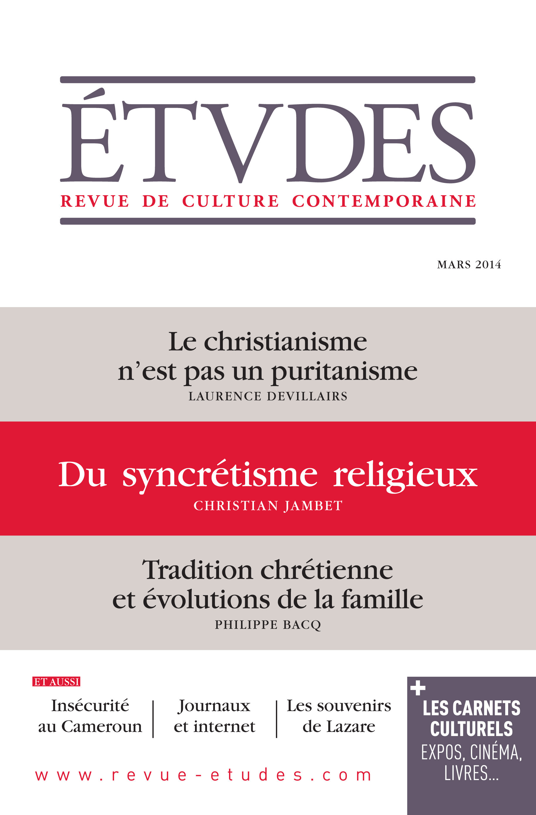ebook cover of Etudes Mars 2014, by Collectif