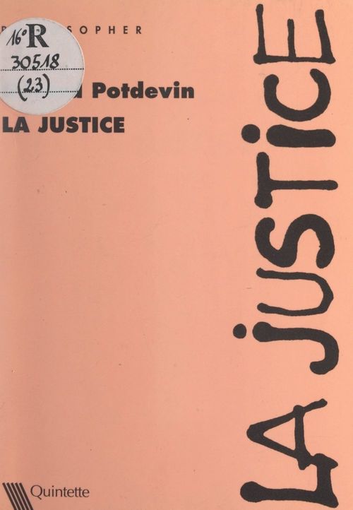 ebook cover of La justice, by Gerard Potdevin