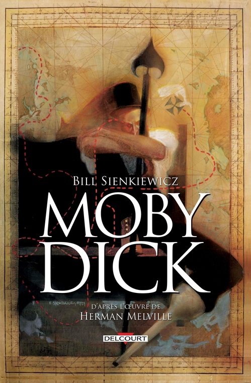 ebook cover of Moby Dick, by Bill Sienkiewicz