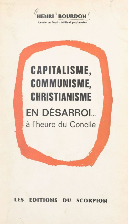 Couverture ebook de Capitalisme, communisme, christianisme en désarroi à l'heure du Concile, de Henri Bourdon