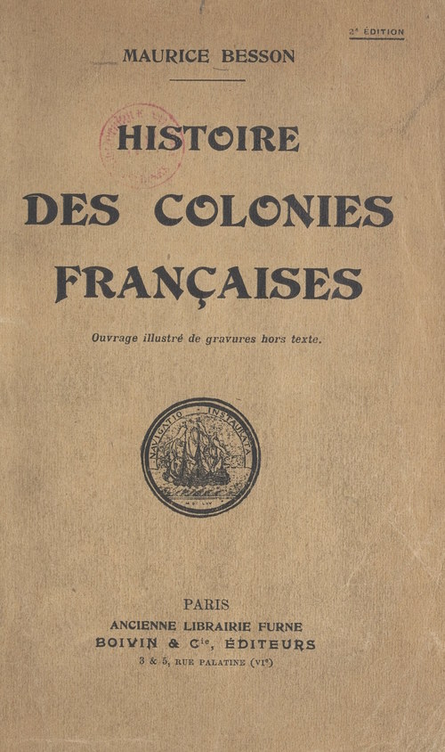 Couverture ebook de Histoire des colonies françaises, de Maurice Besson