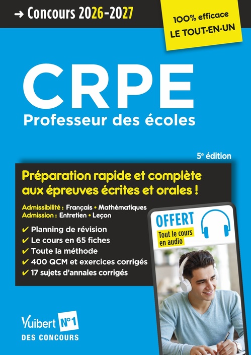 ebook cover of CRPE 2026-2027 - 100 % efficace Préparation rapide et complète aux épreuves écrites et orales (M1 et M2) + Cours en audio, by Jean-Robert Delplace, Danièle Dubois, Haimo Groenen, Marc Loison, Isabelle Pasquier