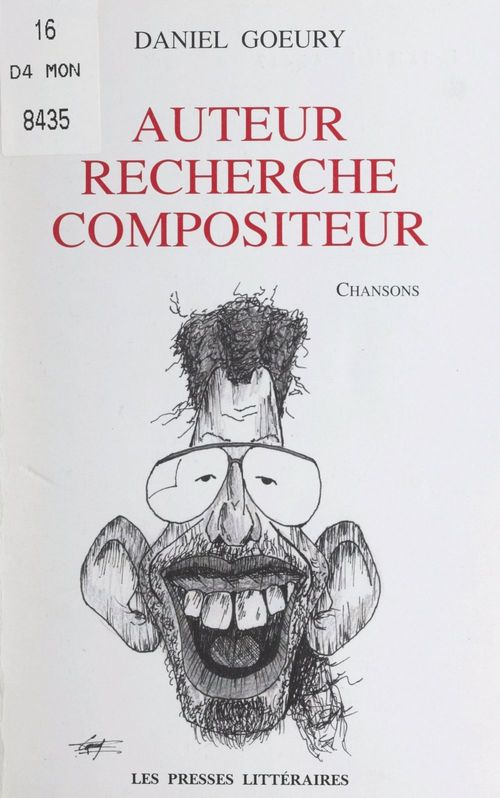 ebook cover of Auteur recherche compositeur, by Daniel Goeury