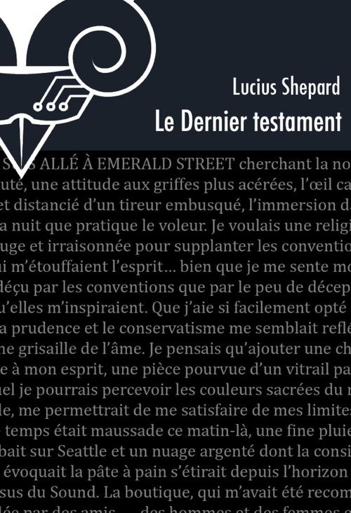 ebook cover of Le Dernier testament, by Lucius Shepard