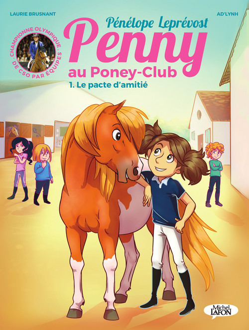 Couverture ebook de Penny au poney-club - Tome 1 Le pacte d'amitié, de Laurie Brusnant, Pénélope Leprévost, Ad'lynh