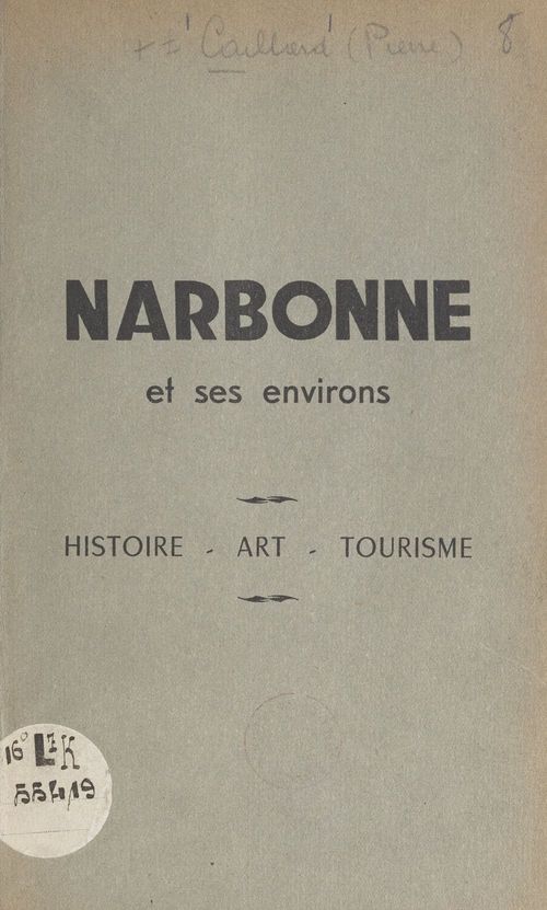 ebook cover of Narbonne et ses environs, by Pierre Caillard