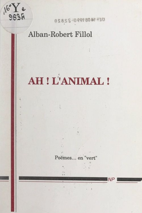 ebook cover of Ah ! L'animal !, by Alban-Robert Fillol