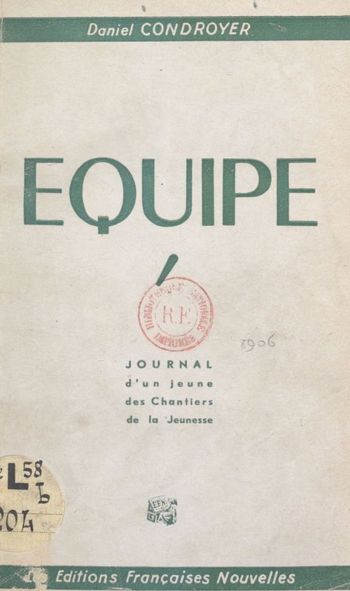 Couverture ebook de Équipe, de Daniel Condroyer
